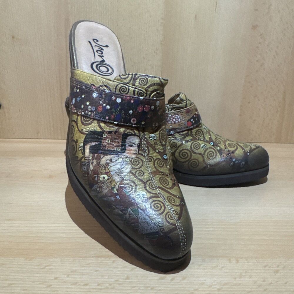 ICON Los Angeles Leather Gustav Klimt Wearable Art High Heels 10